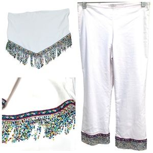Nally & Millie Crop Top & Crop Pants size Medium
